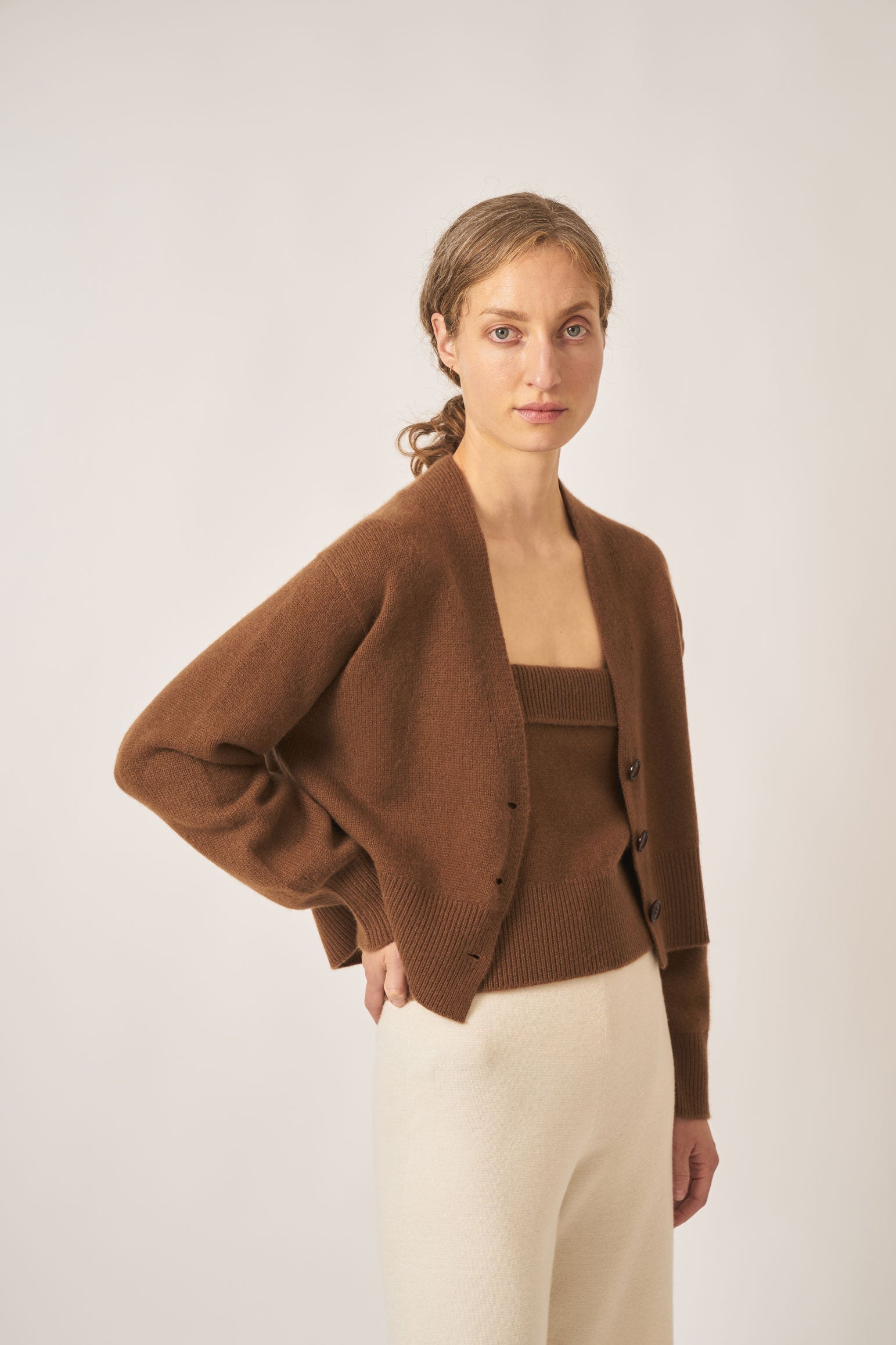 V Neck Cashmere Cardigan