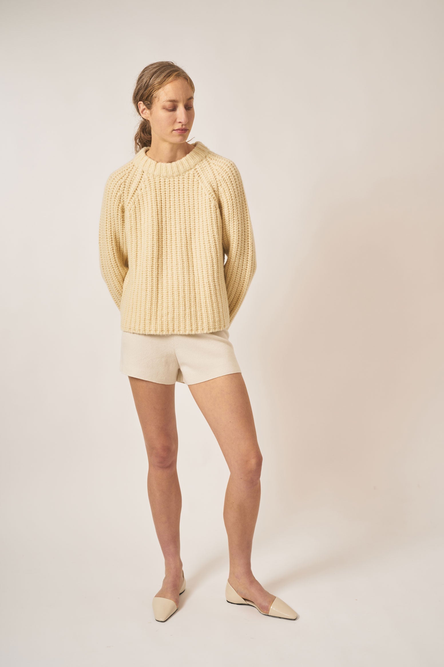 High Waisted Cashmere Shorts