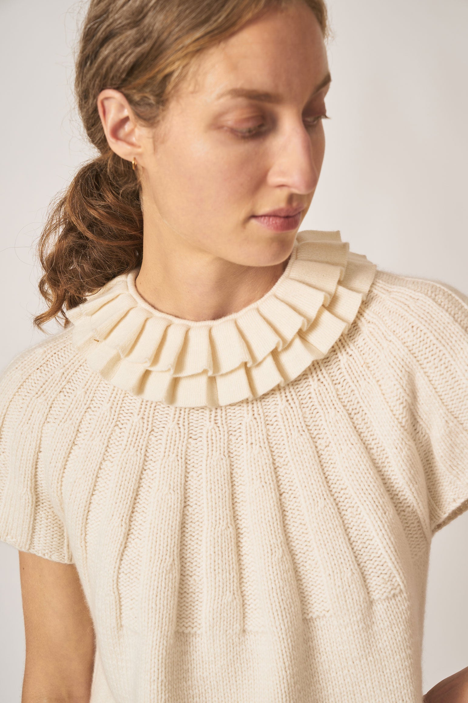 Hand Pleated Cashmere Sweater