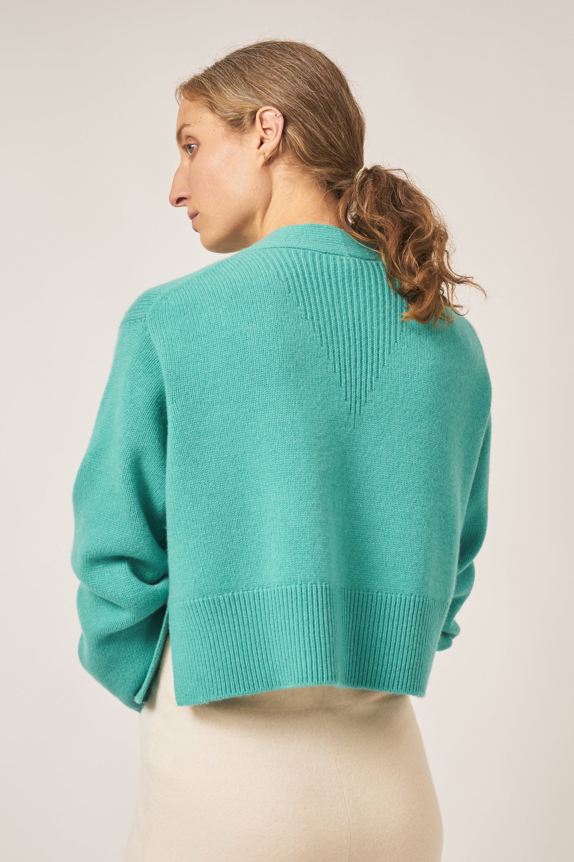 V Neck Boxy Cashmere Sweater