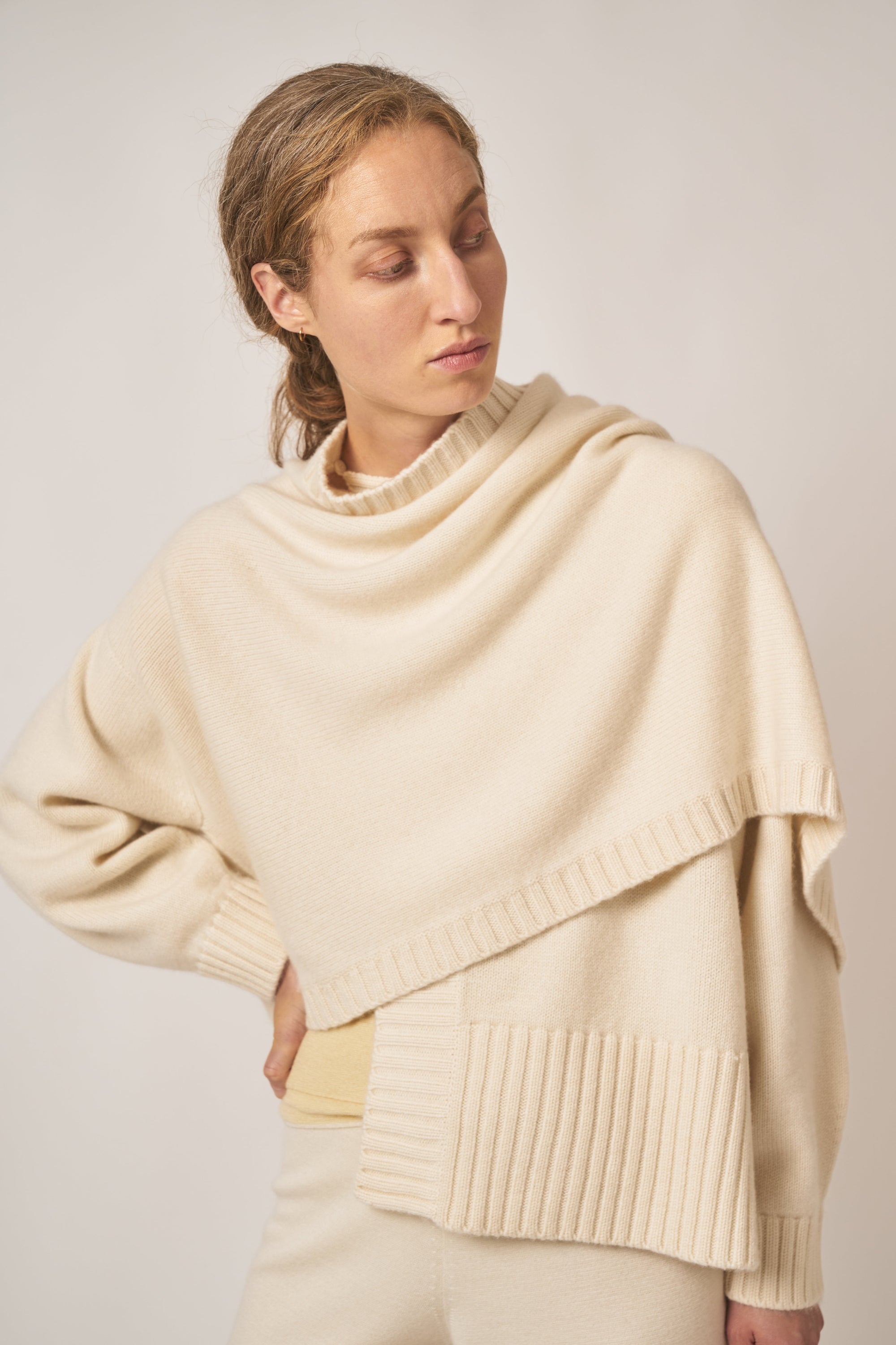 Wrap Front Cashmere Cardigan