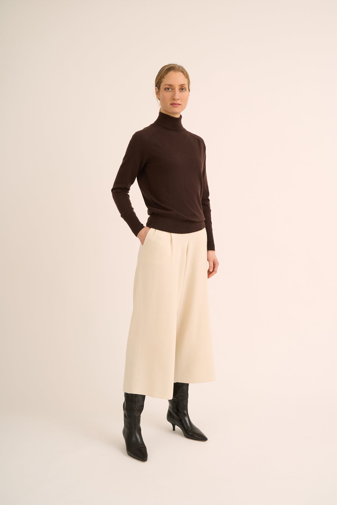 56 Polo neck sweater with tipping