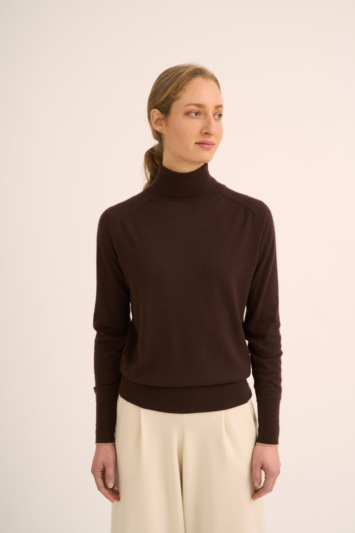 56 Polo neck sweater with tipping