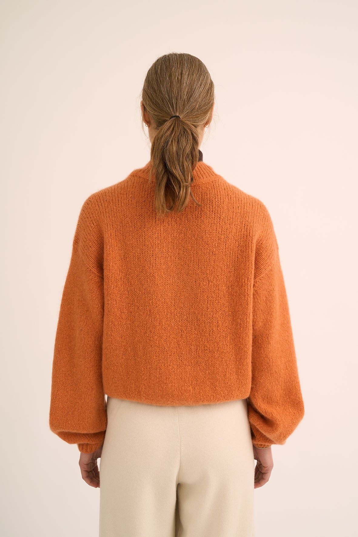 526 V neck sweater with Bell sleeves