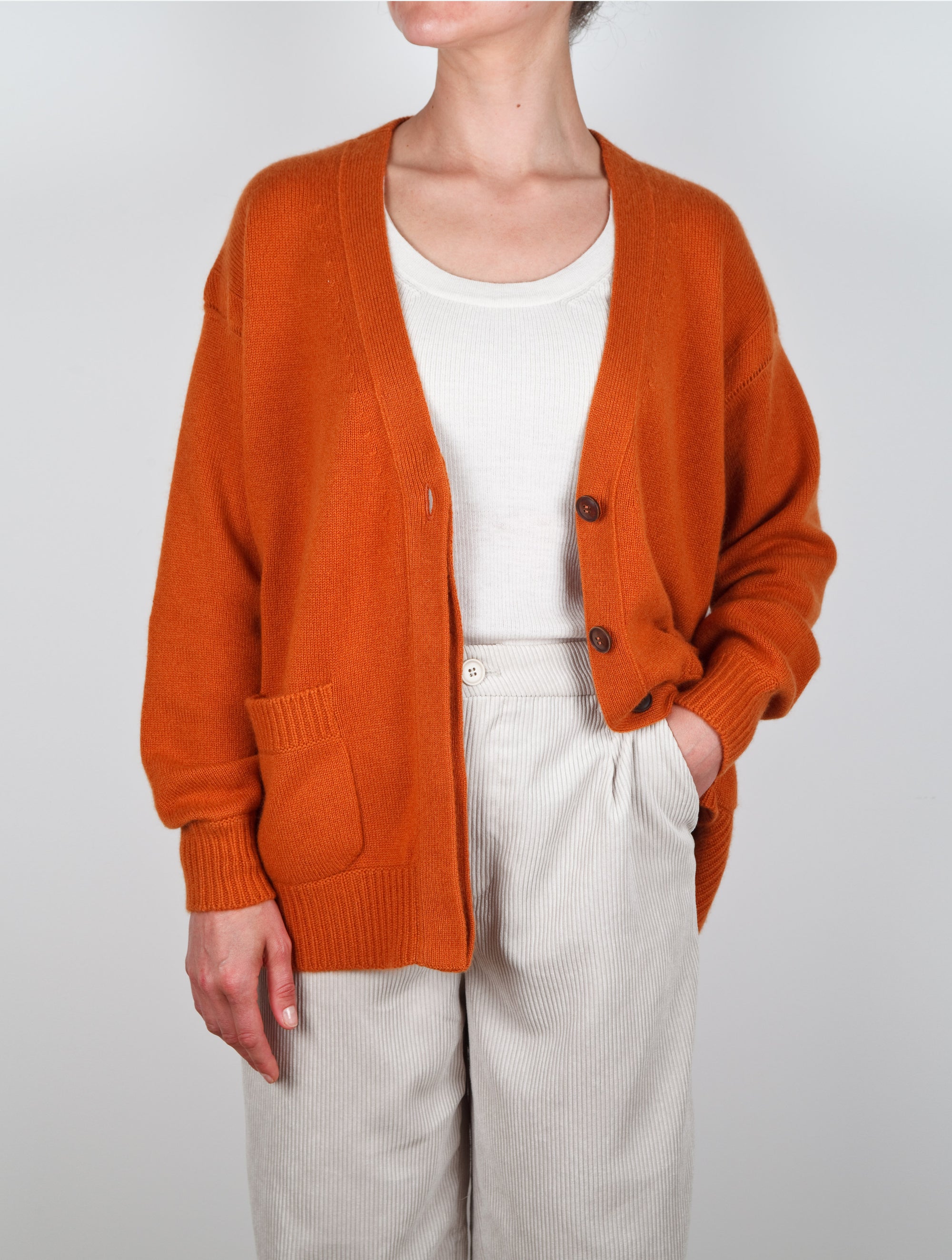 Luxury Boyfriend Cashmere Cardigan