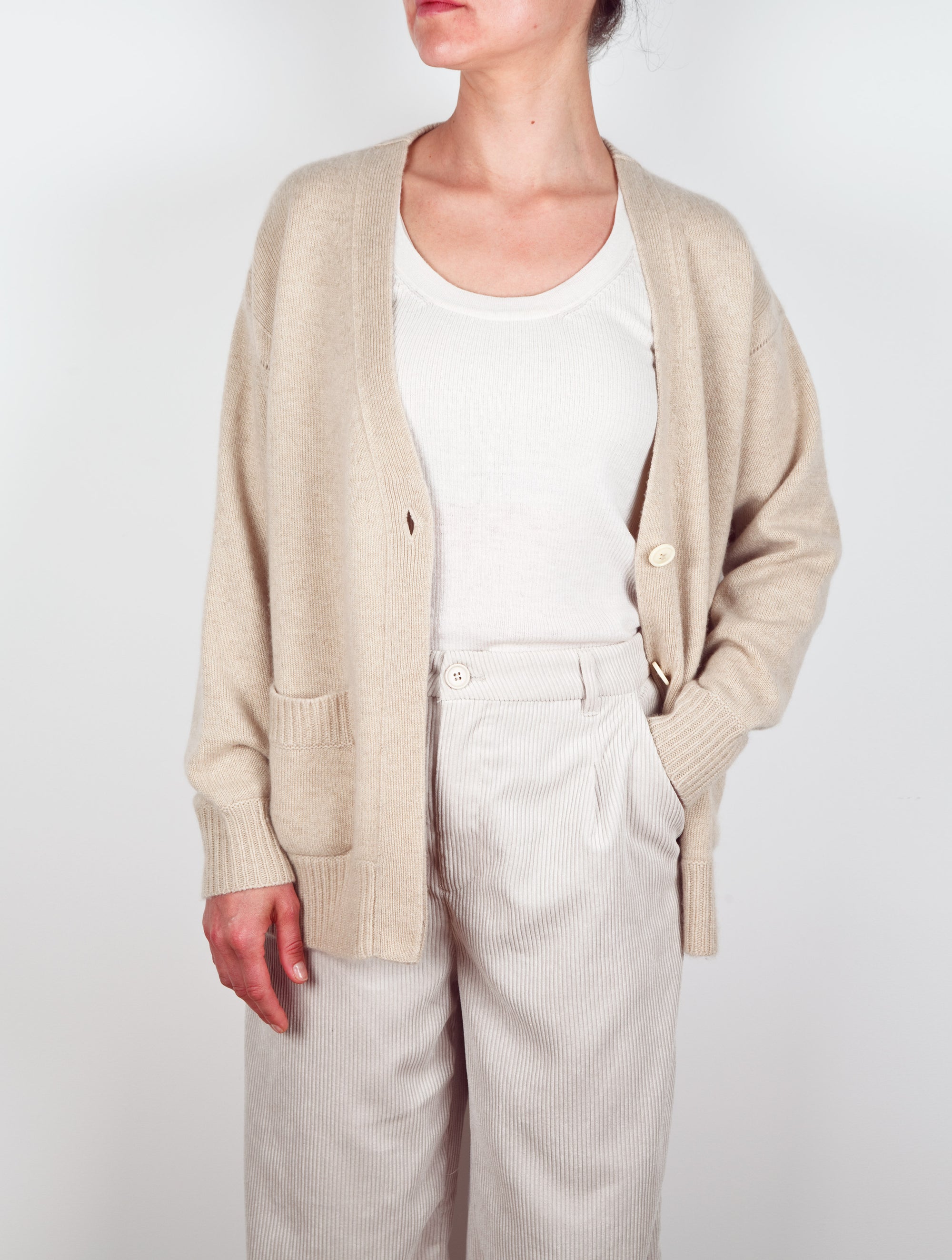 Luxury Boyfriend Cashmere Cardigan