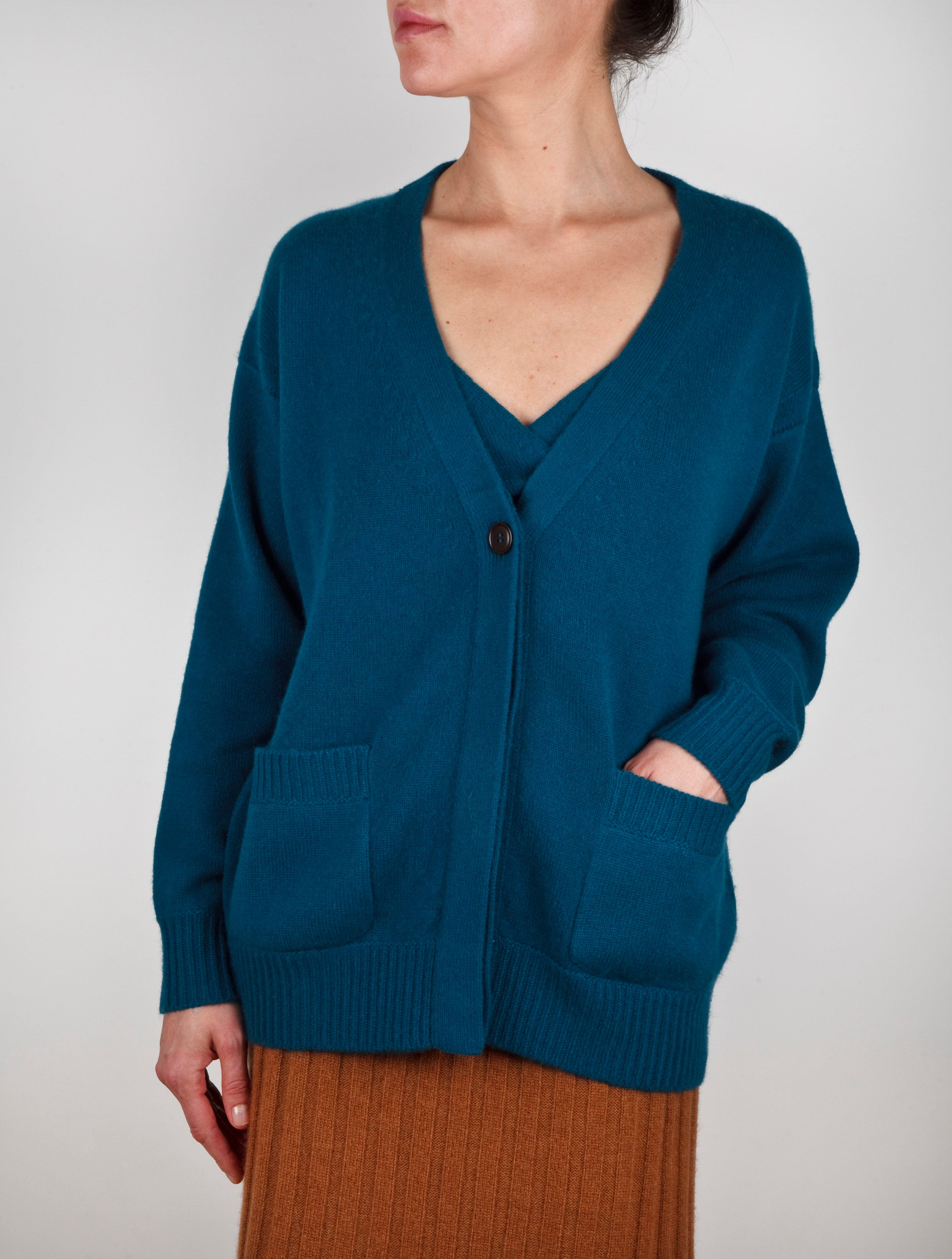 Luxury Oversized Boyfriend Cashmere Cardigan