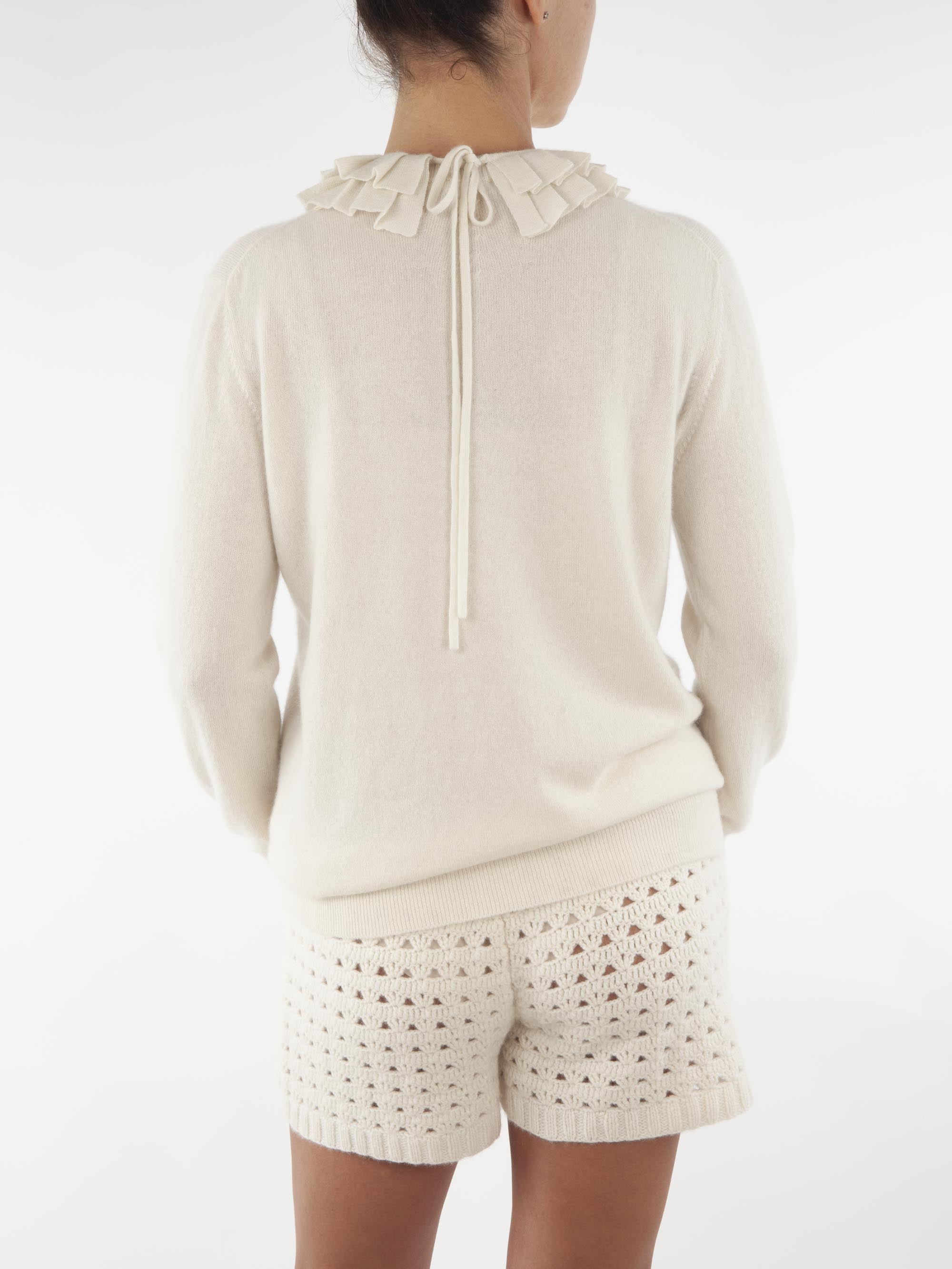 Crochet Cashmere Shorts