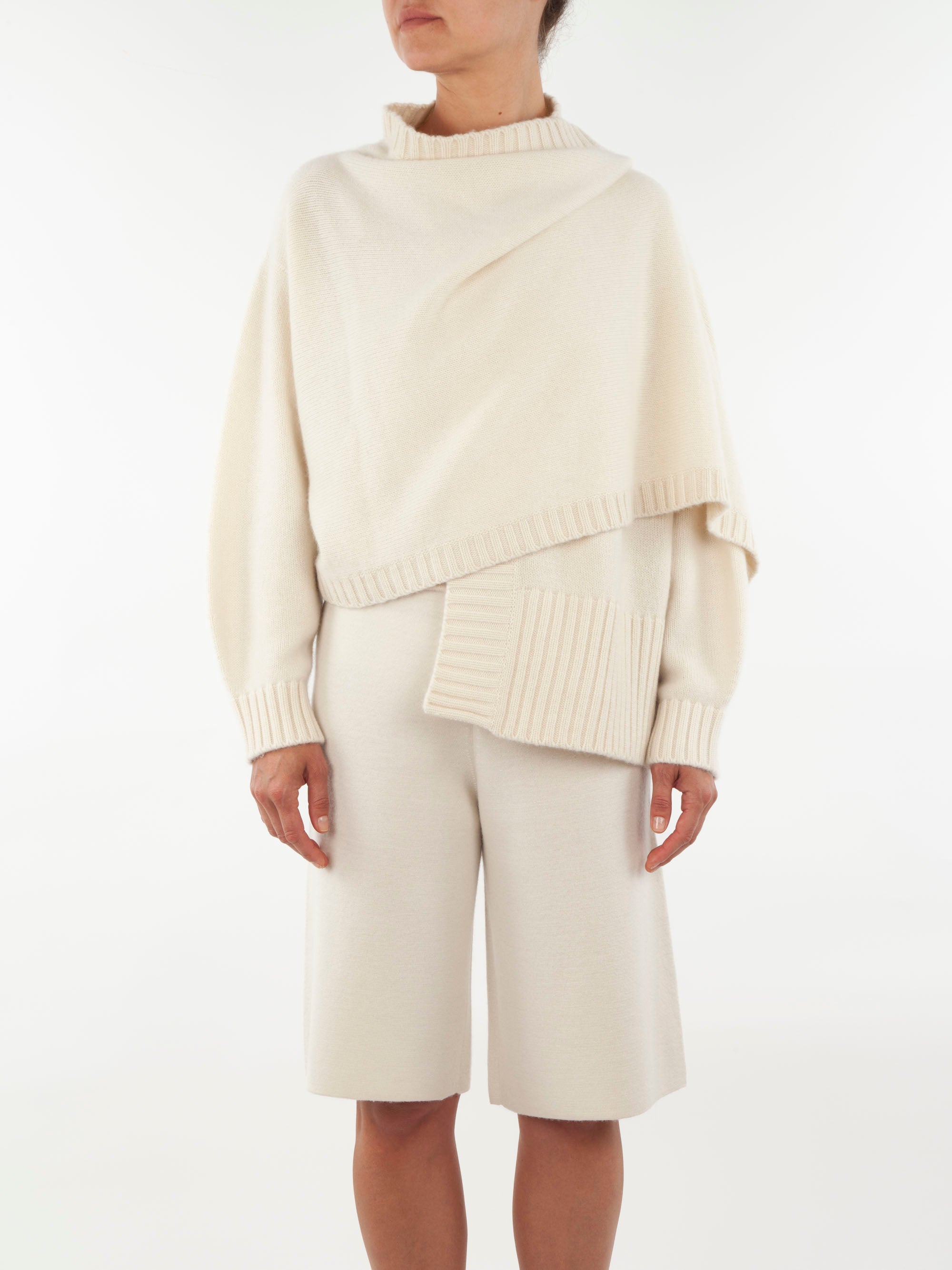 Wrap Front Cashmere Cardigan