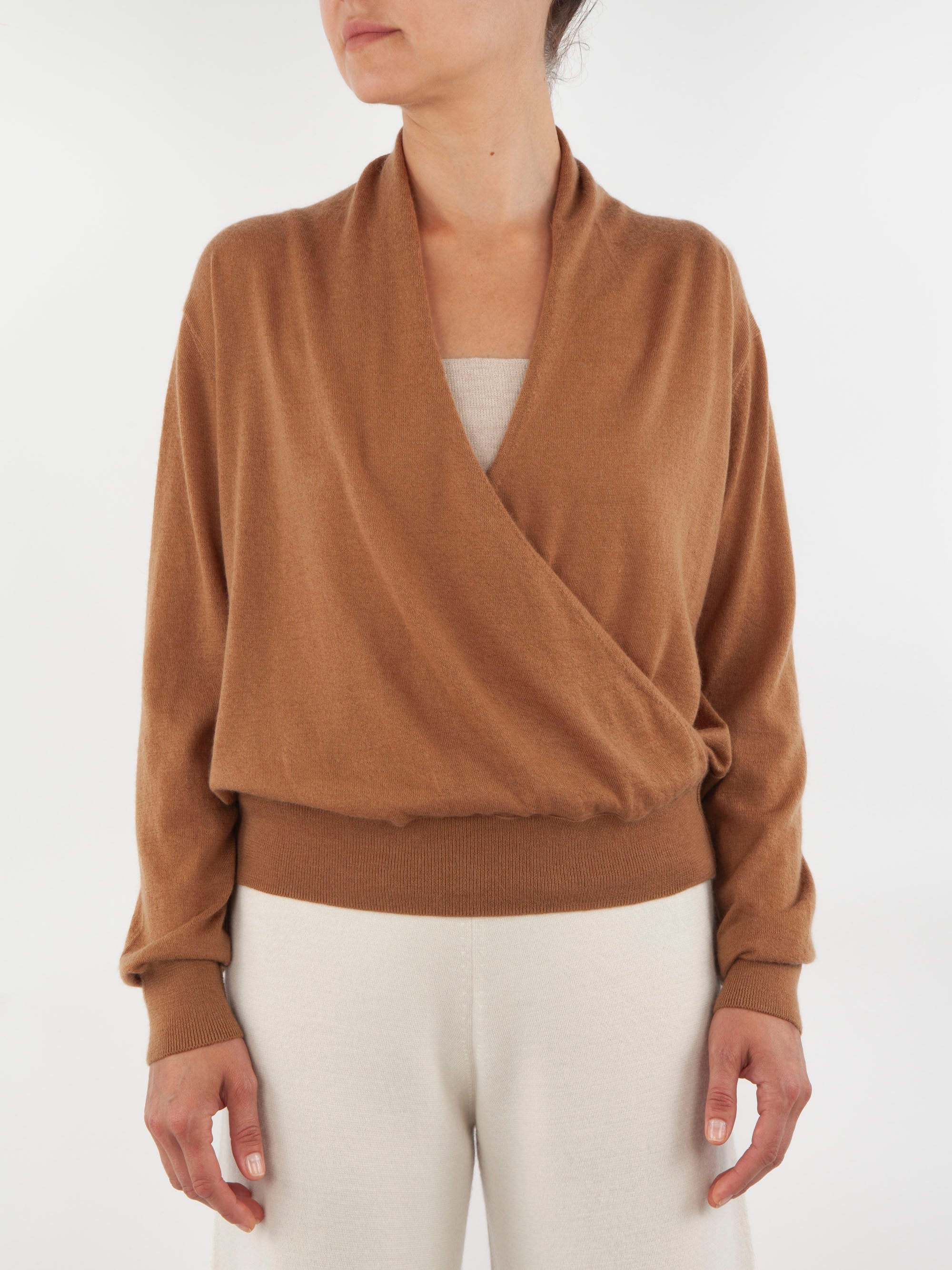 Cross Front Cashmere Sweater