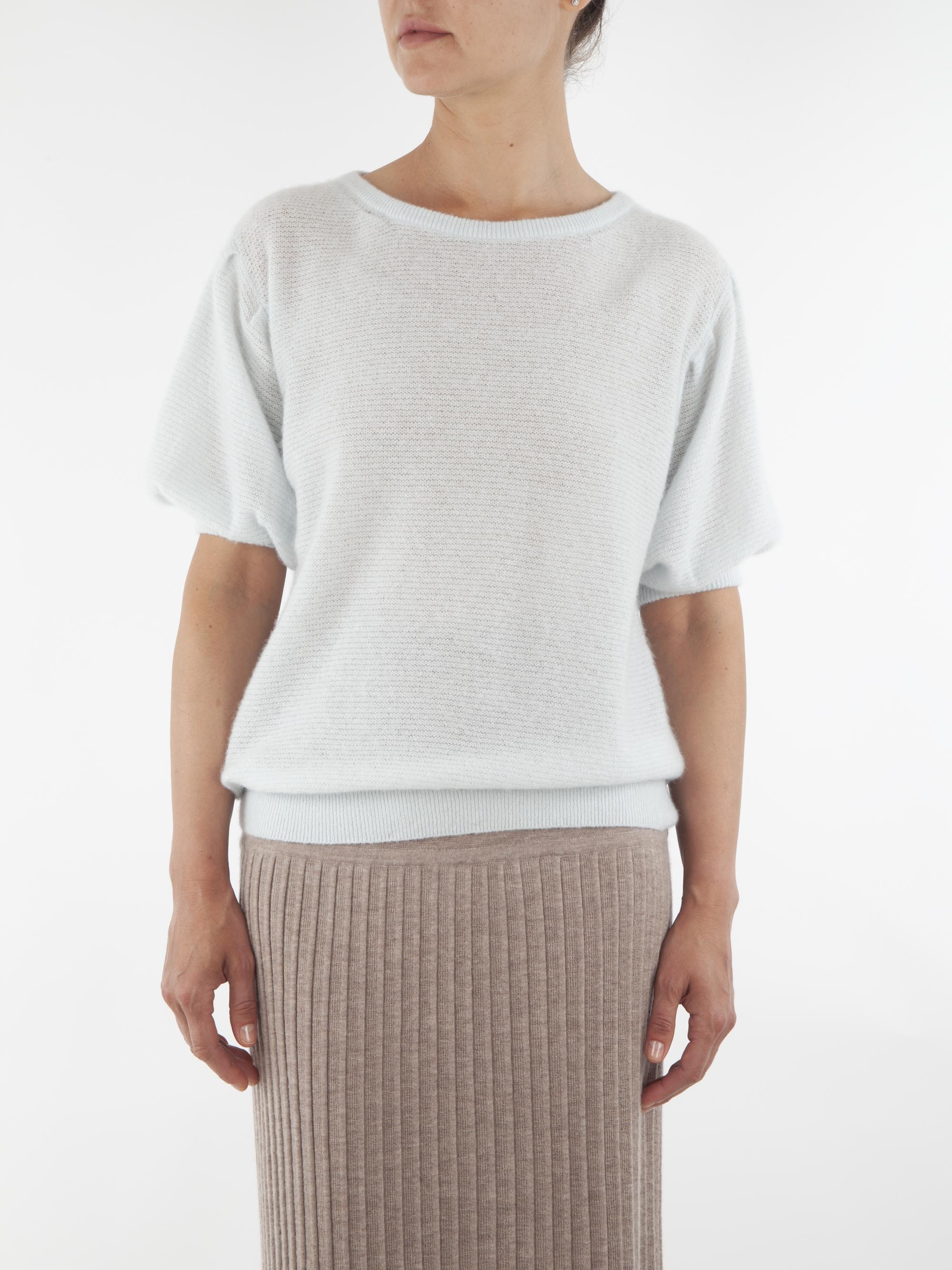 Balloon Sleeve Cashmere Sweater