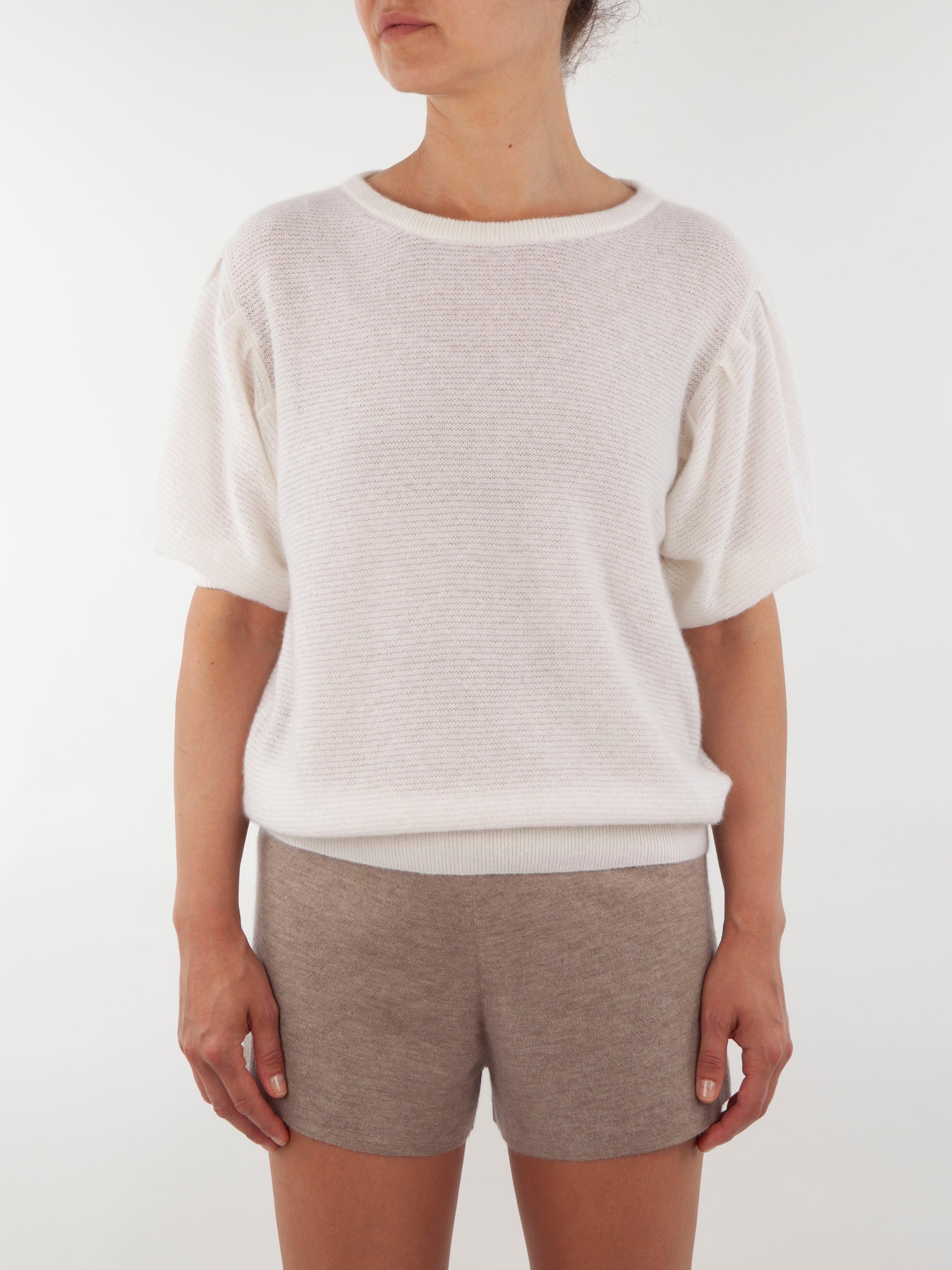 Balloon Sleeve Cashmere Sweater